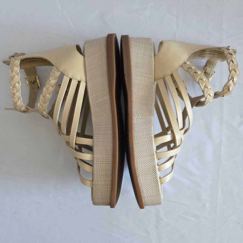 Sam Edelman Women Cream Leather Caged Platform Gladiator Sandals Size 7 NIKKI - Picture 5 of 11